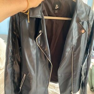 Fall, Stylish, Faux-leather, Black, MOTO Jacket - Gender Neutral, Size 14-16